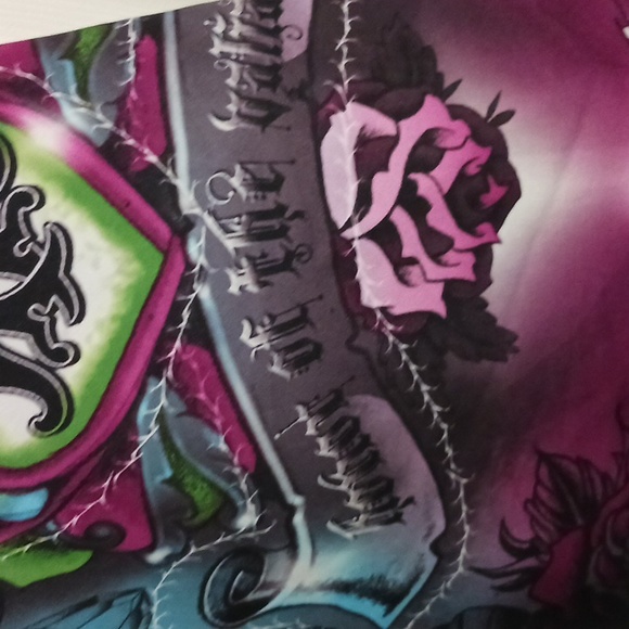 RemeteE swim trunks board shorts - 31 - goth rose print black - Picture 2 of 6